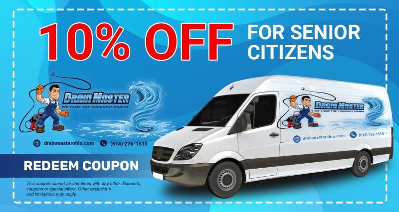 Coupon graphic offering 10% off for senior citizens