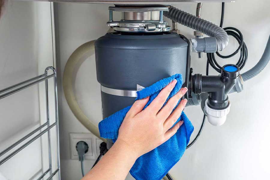 Garbage disposal installation & replacement in progress