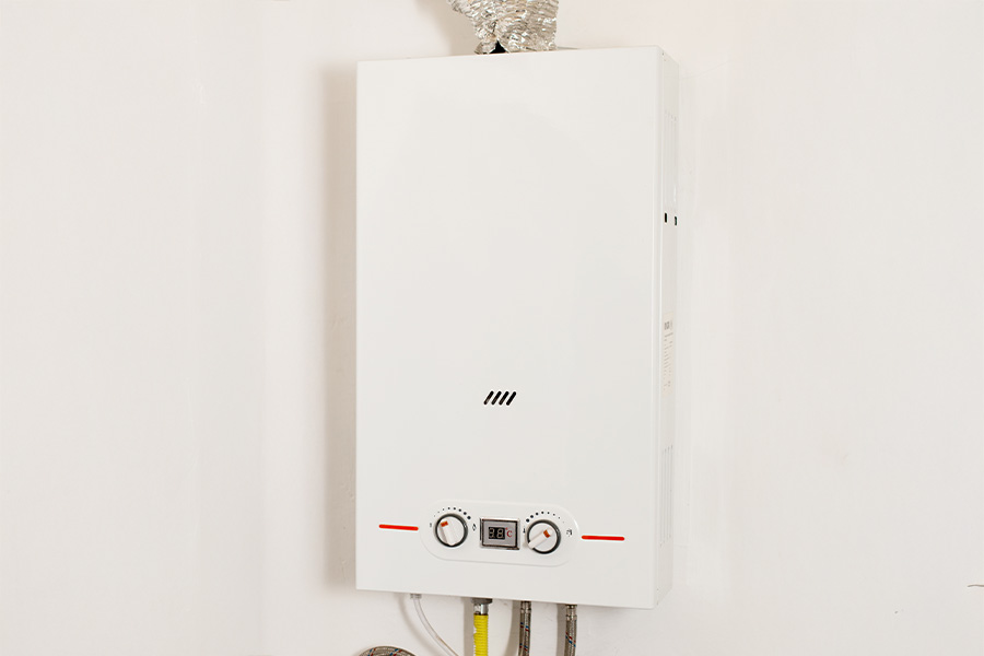 Completed tankless water heater installation